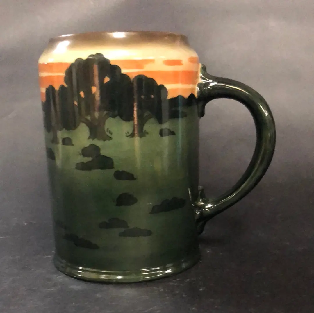 Beleek Mug With Green Landscape 1