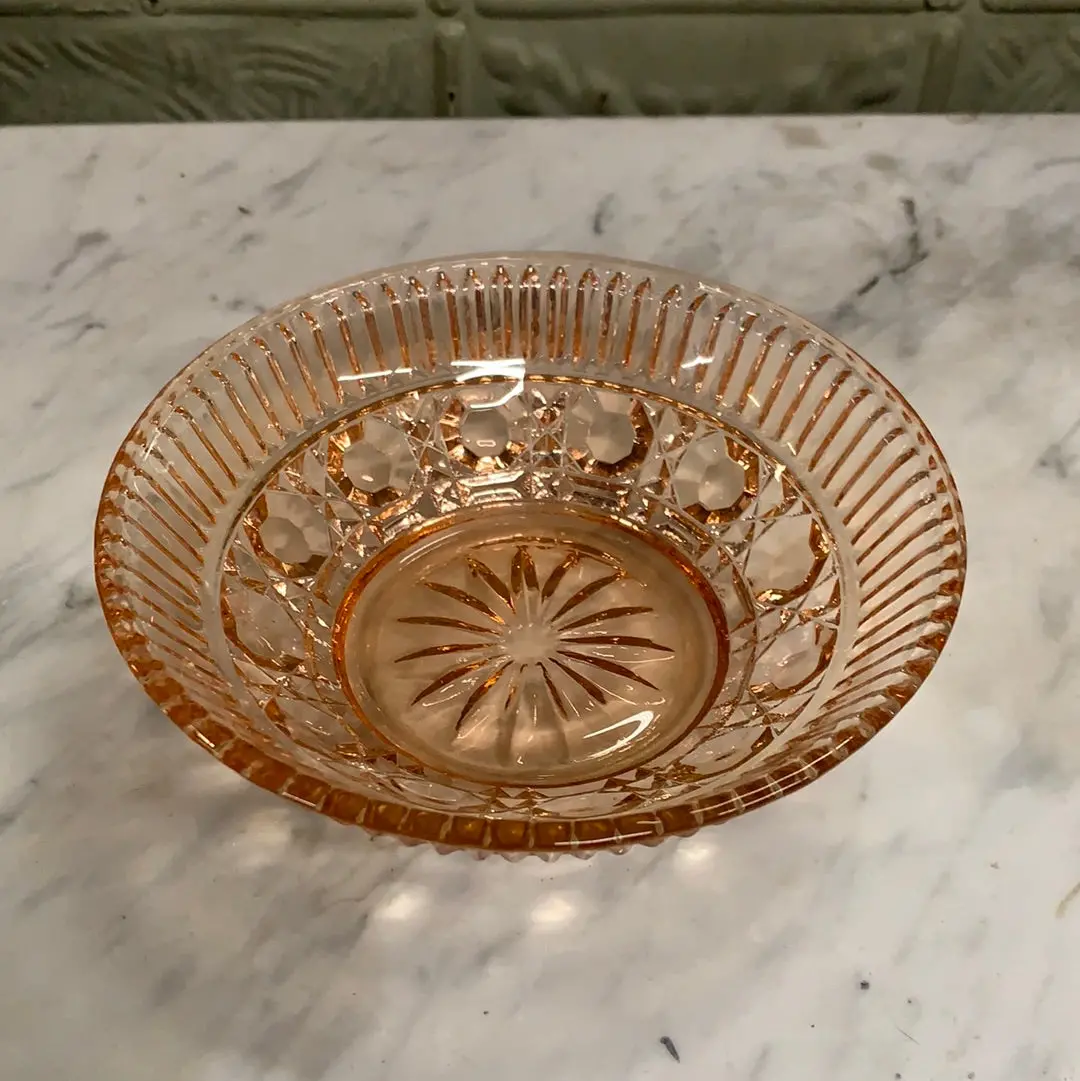 Pink Depression Glass Small Catch All Bowl 1