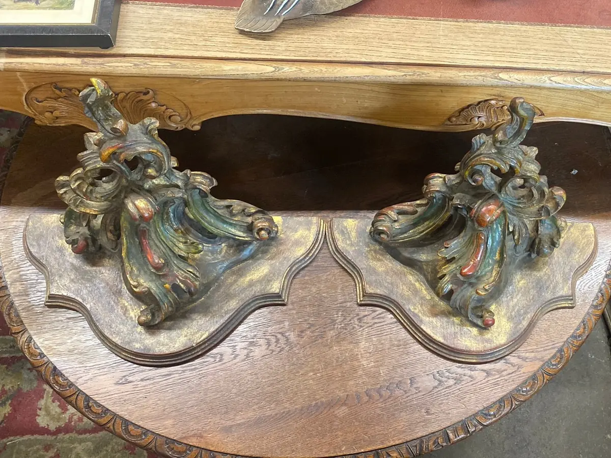 Pair Of Italian Baroque Shelves 1