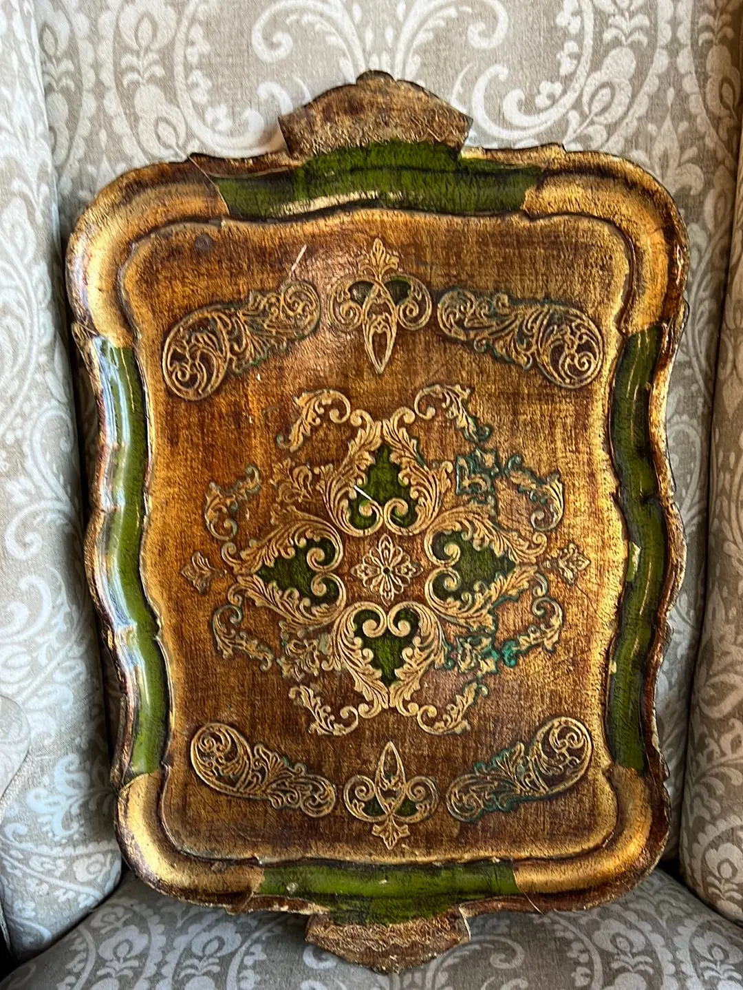 Large Rectangular Florentine Tray 1