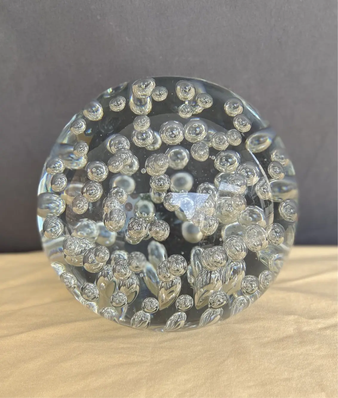 Bubble Crystal Ball With Flat Base 1