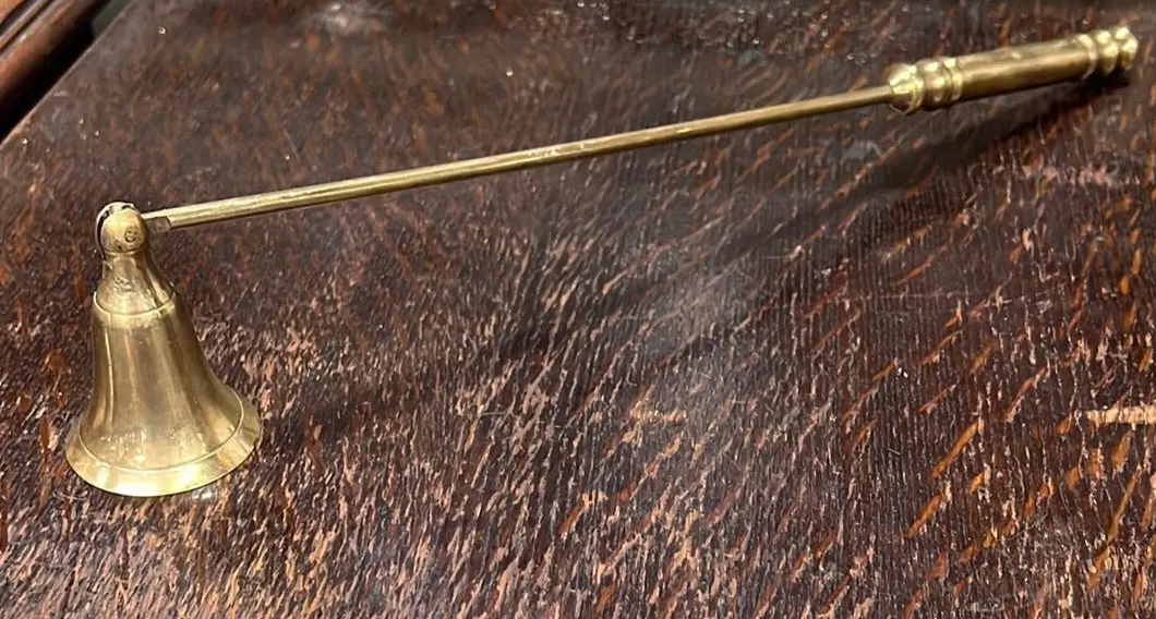 Large Brass Candle Snuffer With Handle 1