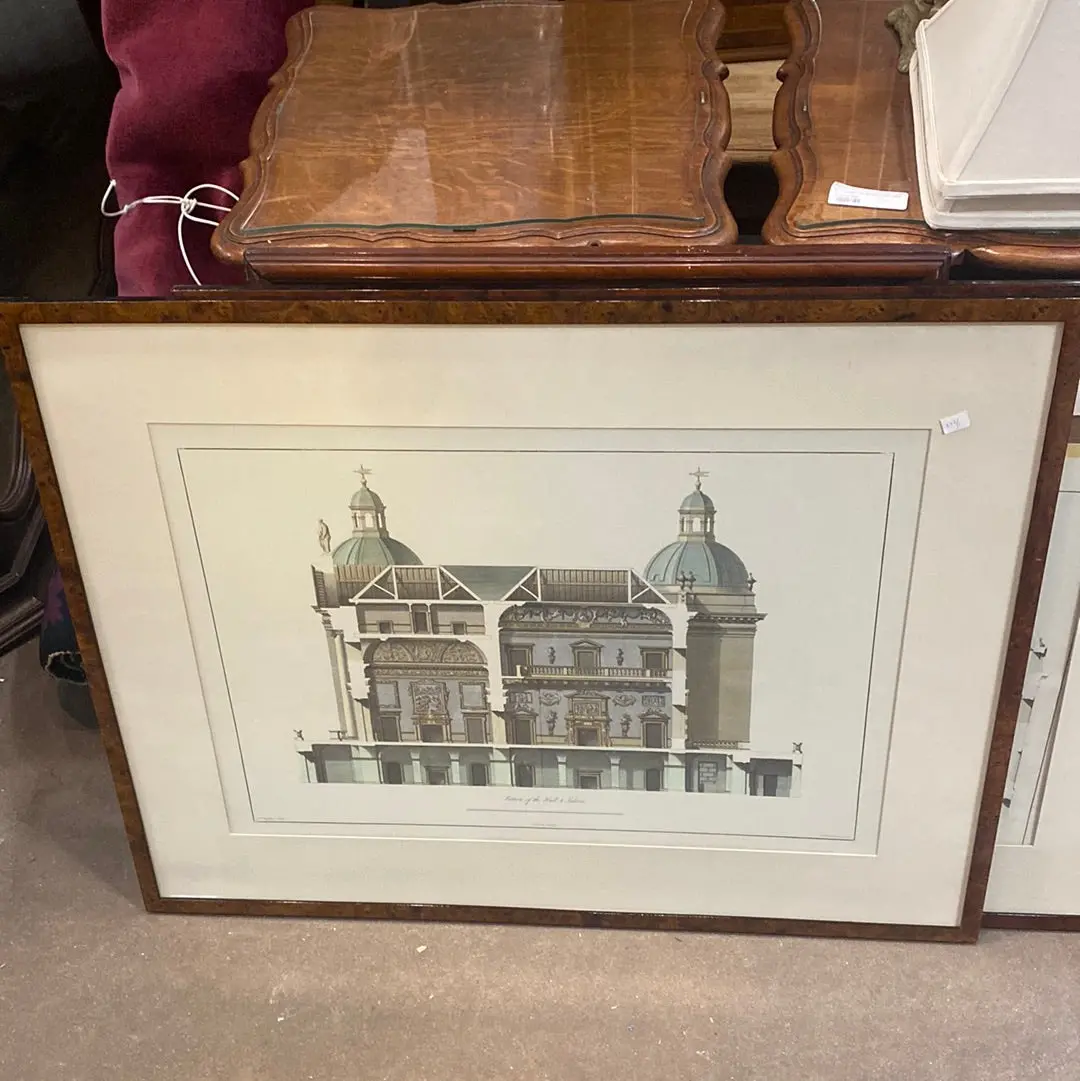 Pair Of Architechtural Building Prints 1
