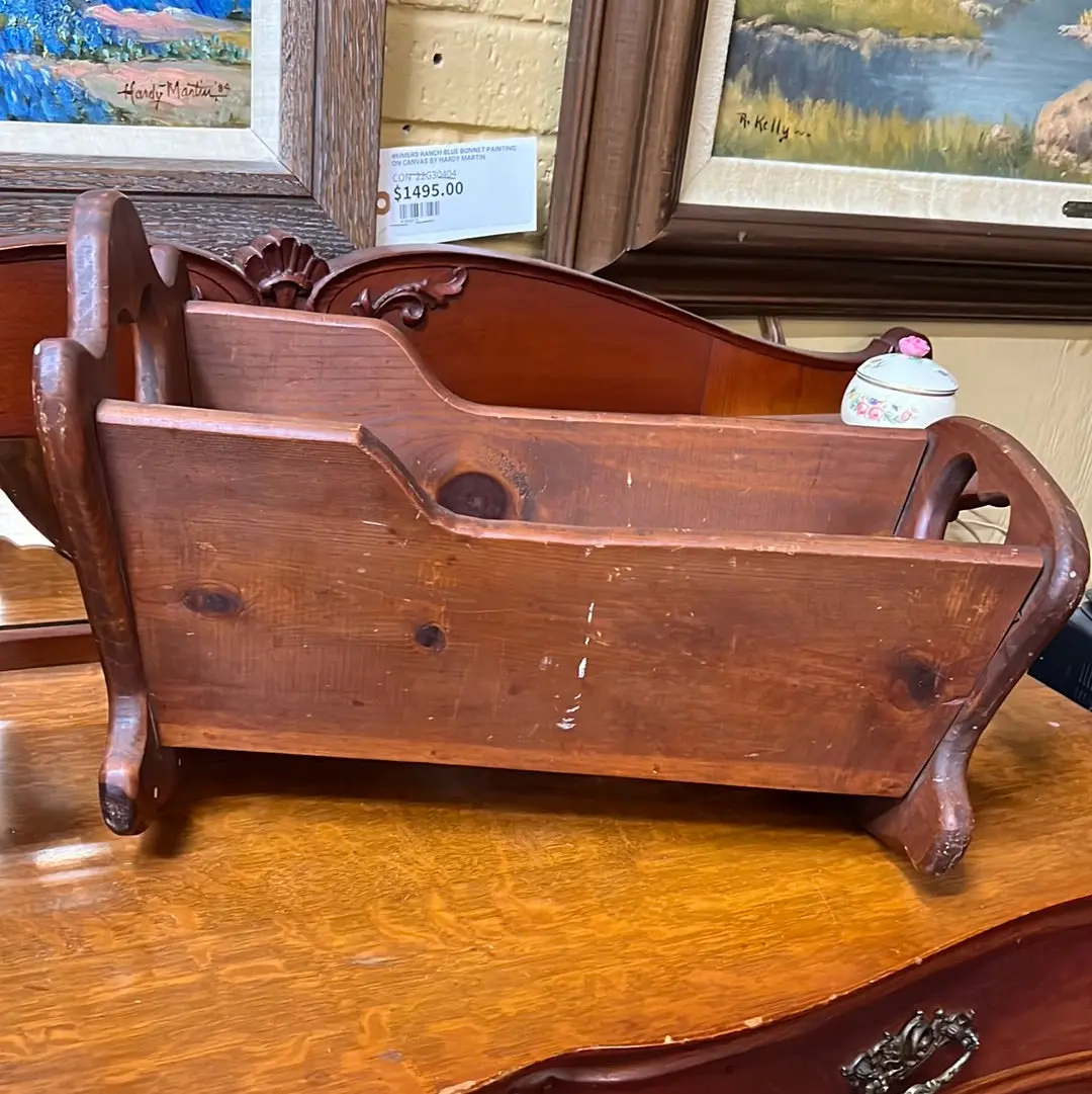 Wood Doll Cradle 1