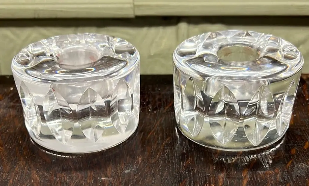 Pair Of Orrefors Candle Holders 1