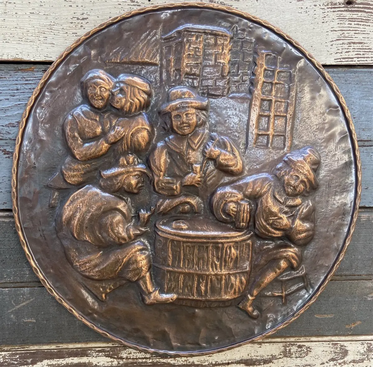 Copper Tavern Scene Plaque 1