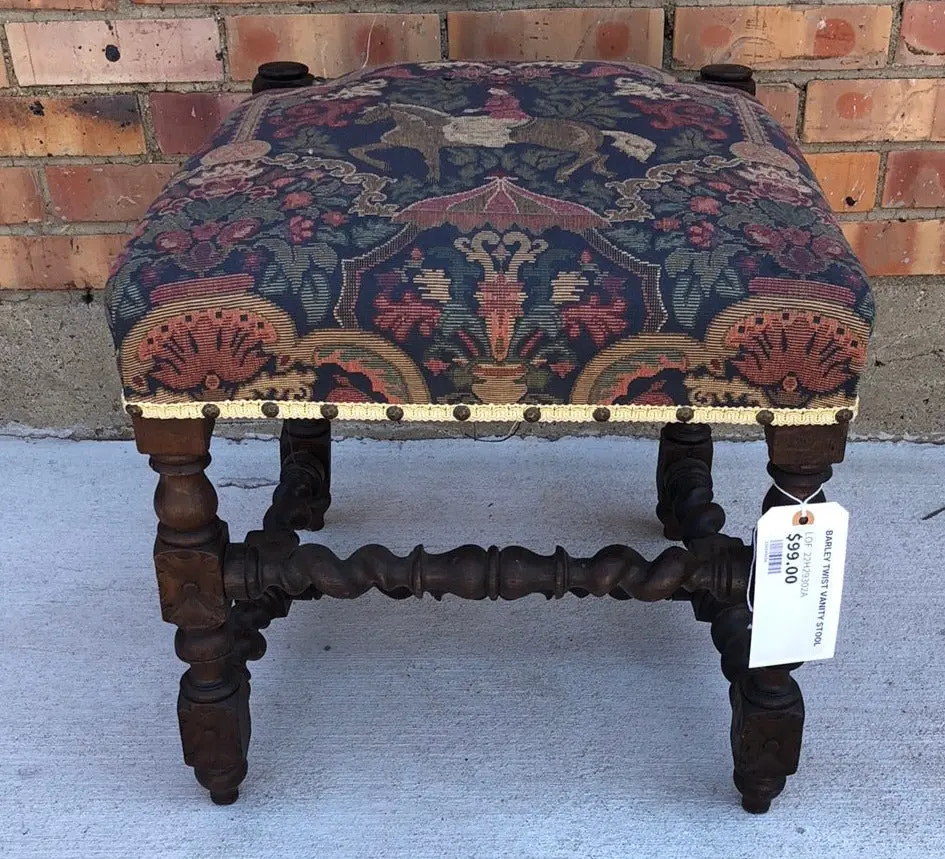 Barley Twist Vanity Stool 1