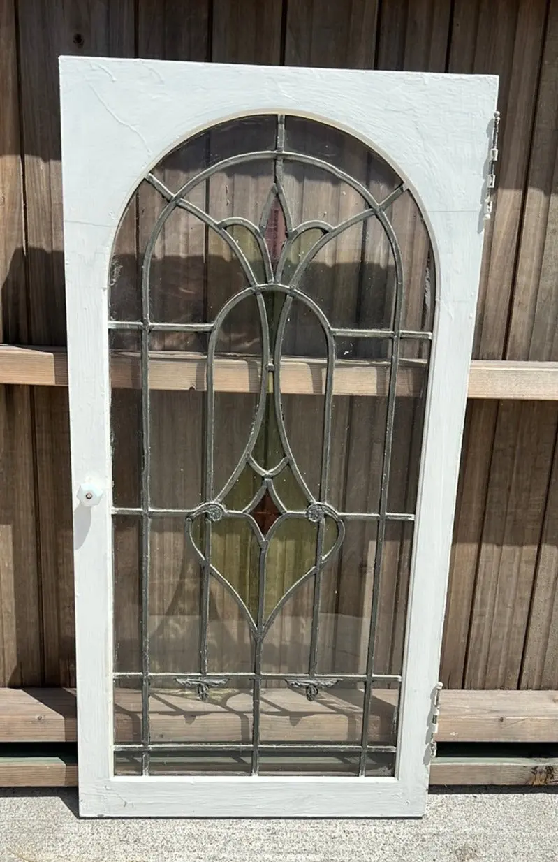 Narrow Vertical Stained Glass Door 1