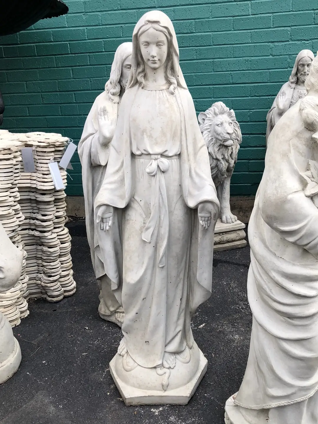 Young Mary Concrete Statue 1