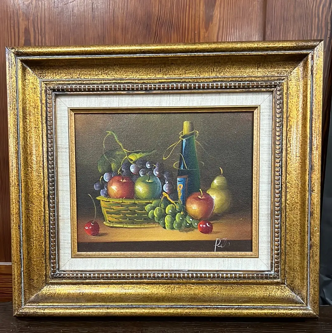 Small Gold Framed Fruit Still Life Painting 1