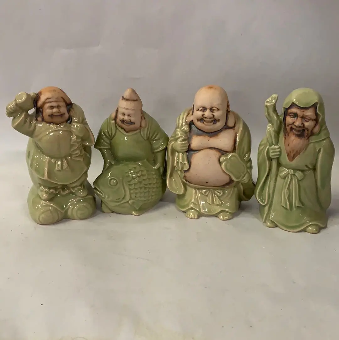 Set Of 4 Green Mudmen Figures 1