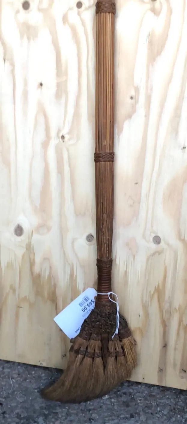 Handmade Reed And Cane Broom 1