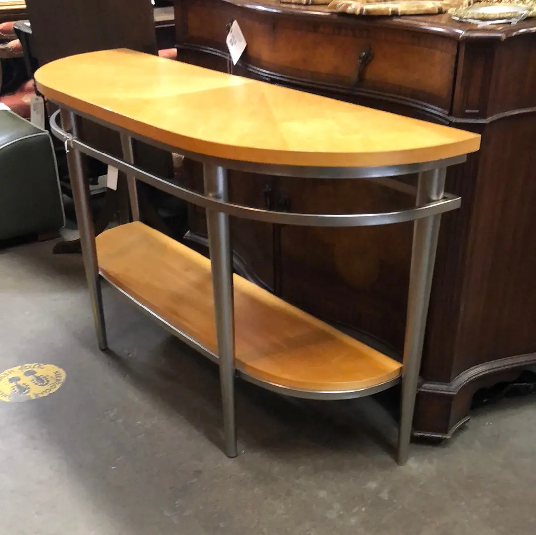 Contempory Console Table Was Faux Bamboo Sofa Table With Glass Inserts 1