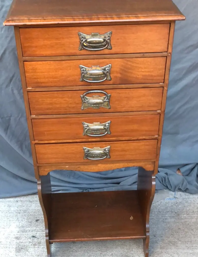 Edwardian Sheet Music Five Drawer Chest 1