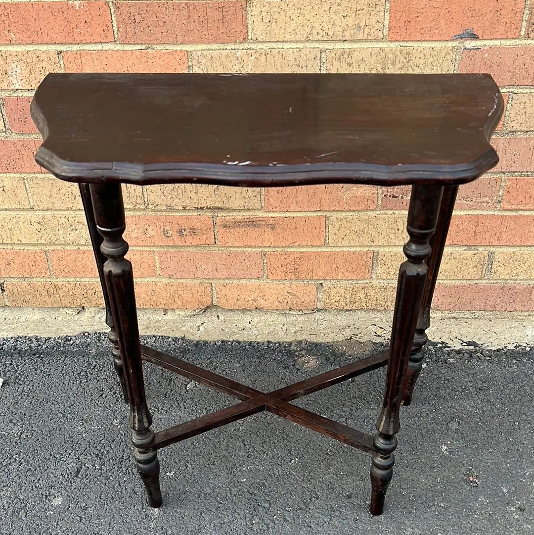 Small Dark 1920’S Console Table 1