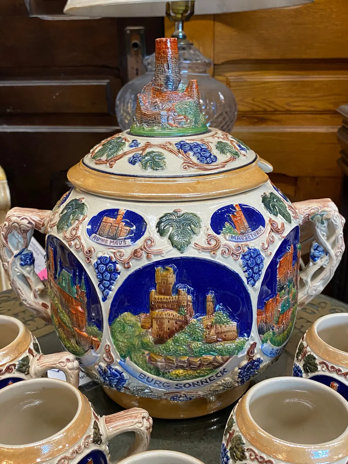 Polychrome Iridescent 6 Piece German Punch Set 1