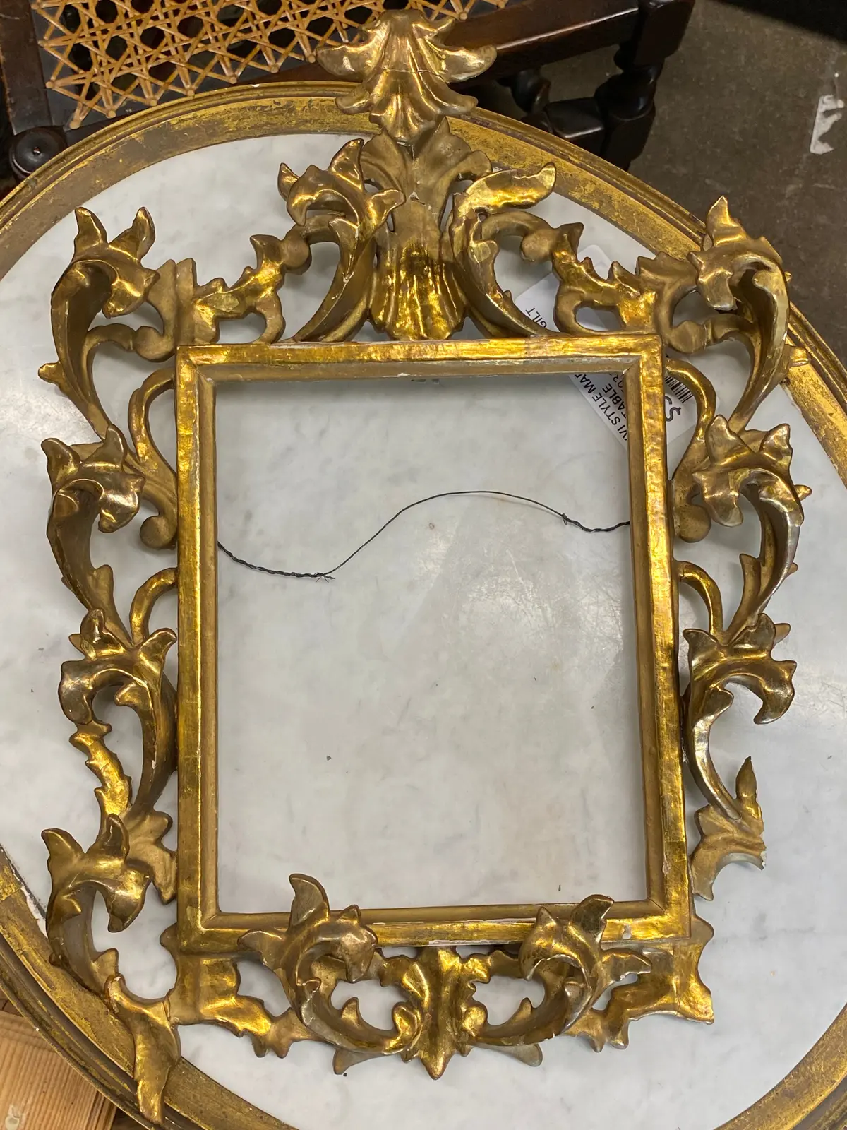 Gilt Frilly Frame As Found 1