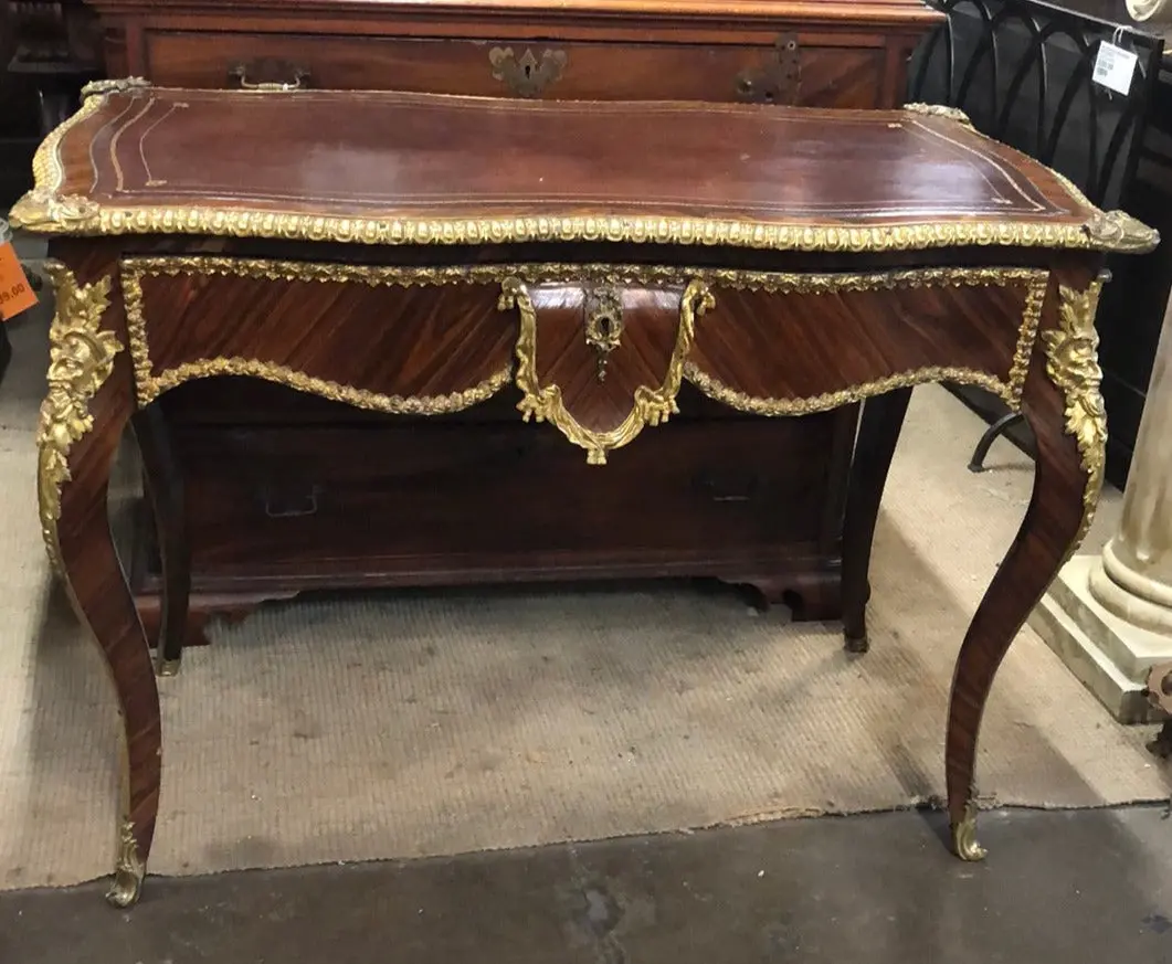 Rosewood With Gilt Ormolu French Ladies Writing Desk 1