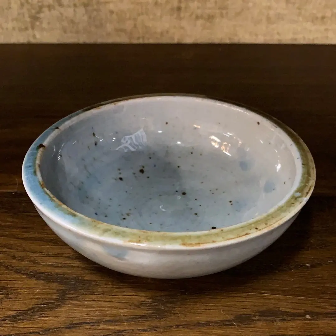 Light Blue 1977 Studio Pottery Small Bowl 1