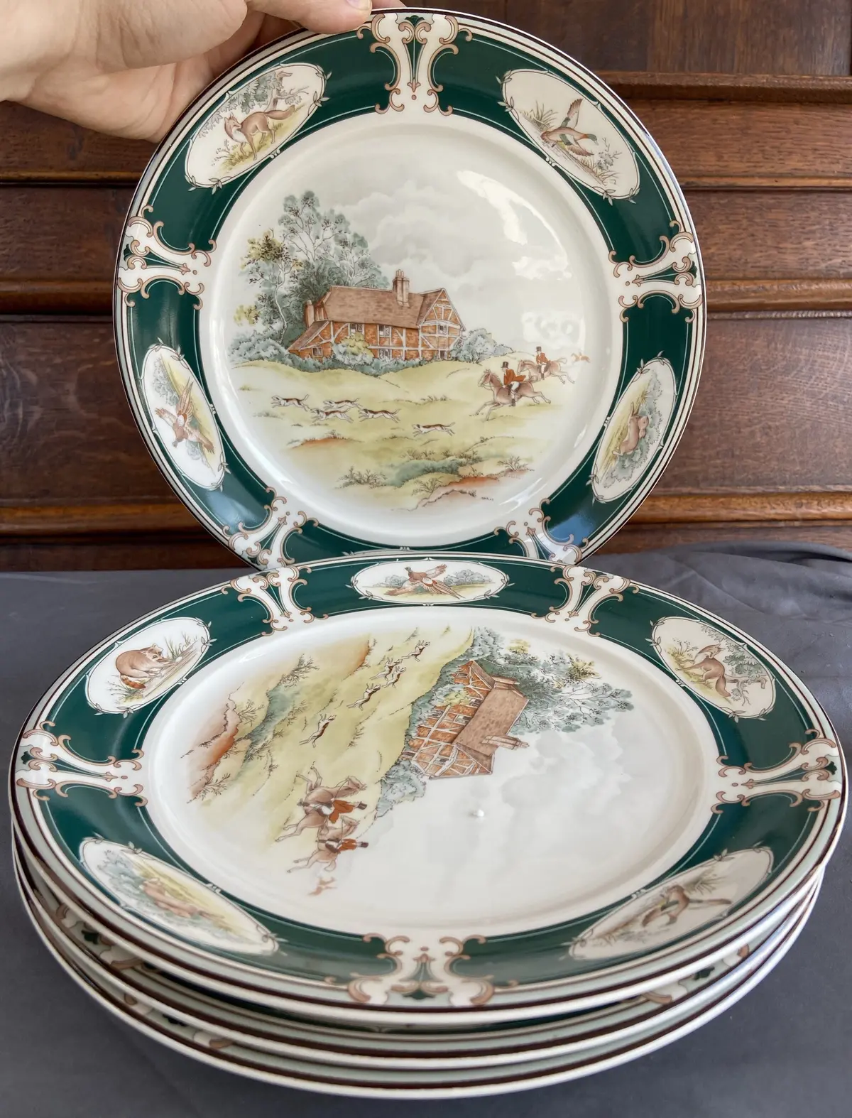 Set Of 4 Irish Noritake Horse Dinner Plates 1