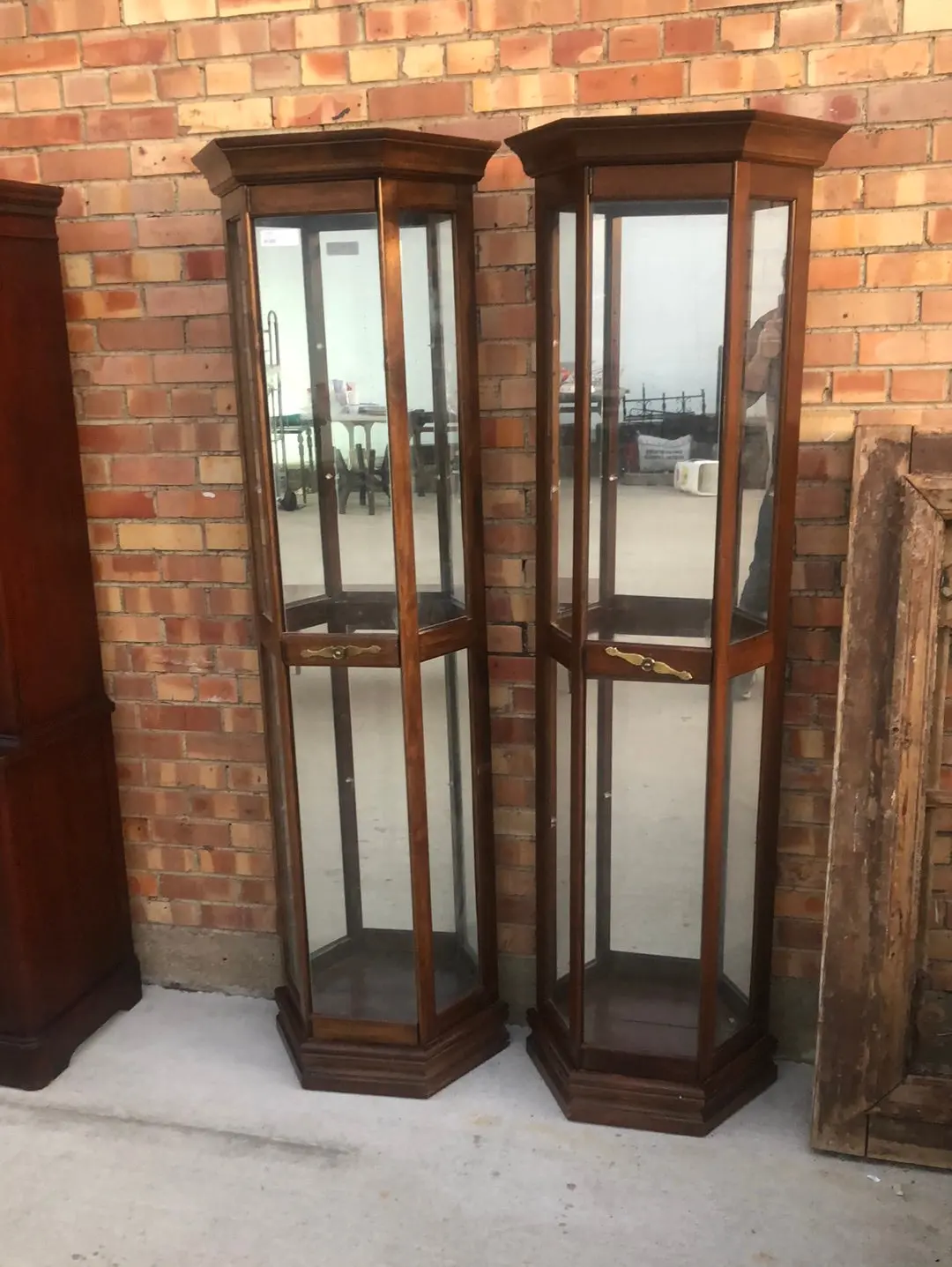 Pair Of Curio Display Cases 1