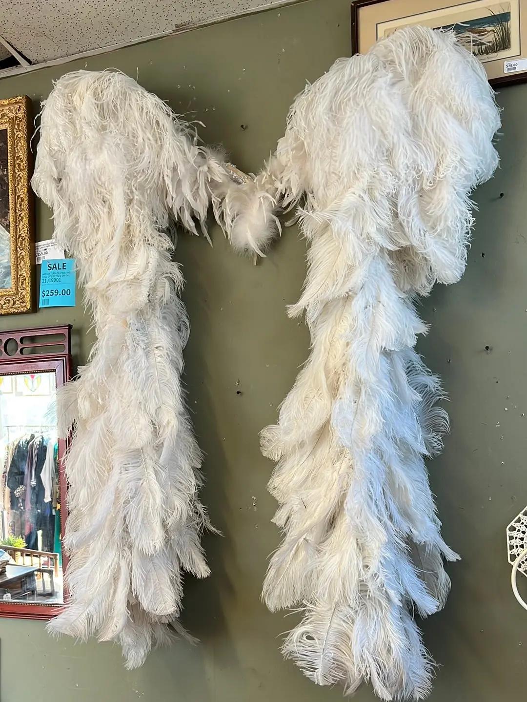 Huge White Feather Angel Wings For Costume - As Found 1