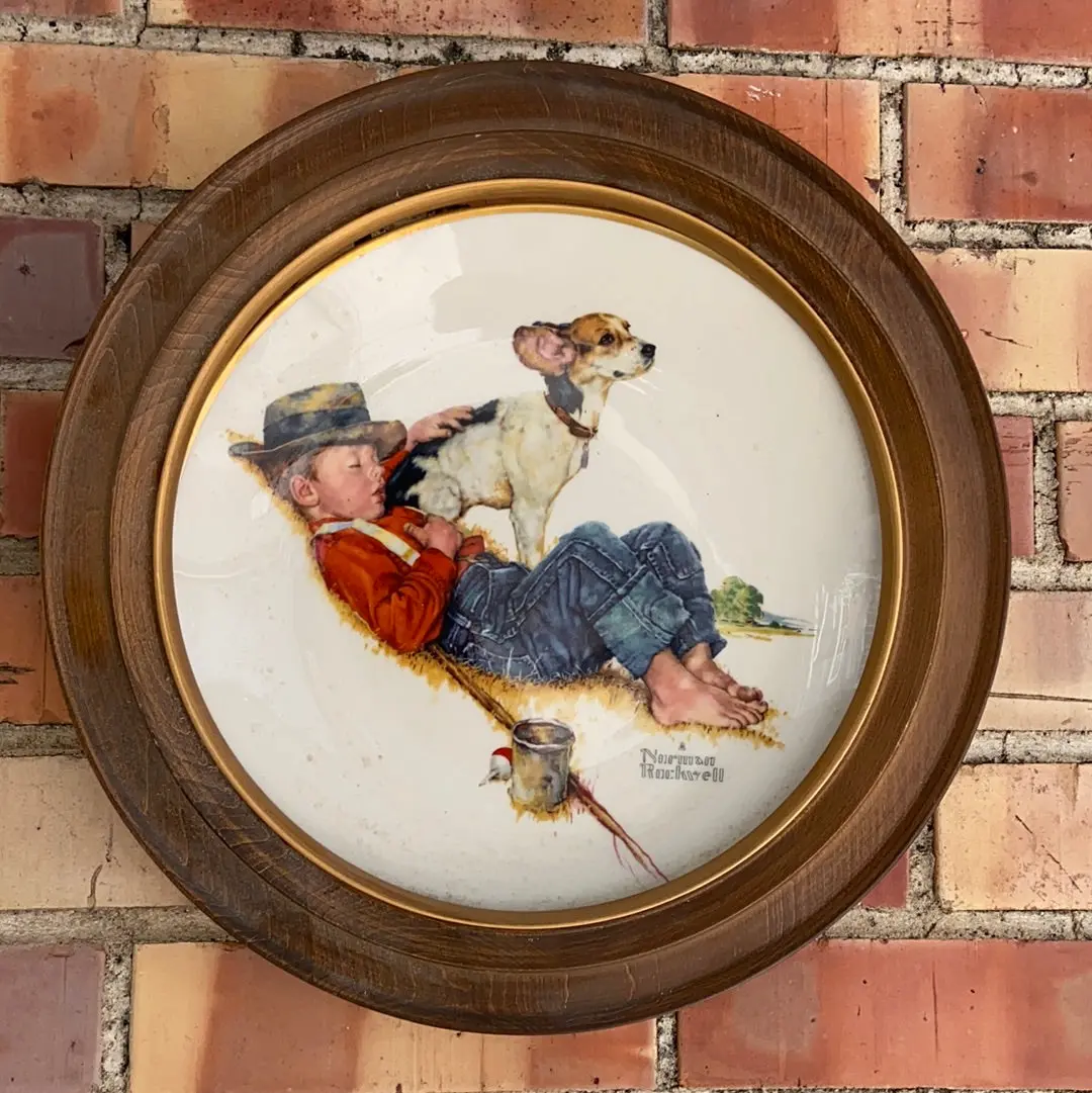 Norman Rockwell Framed Seasons Plate - Spring 1958 1