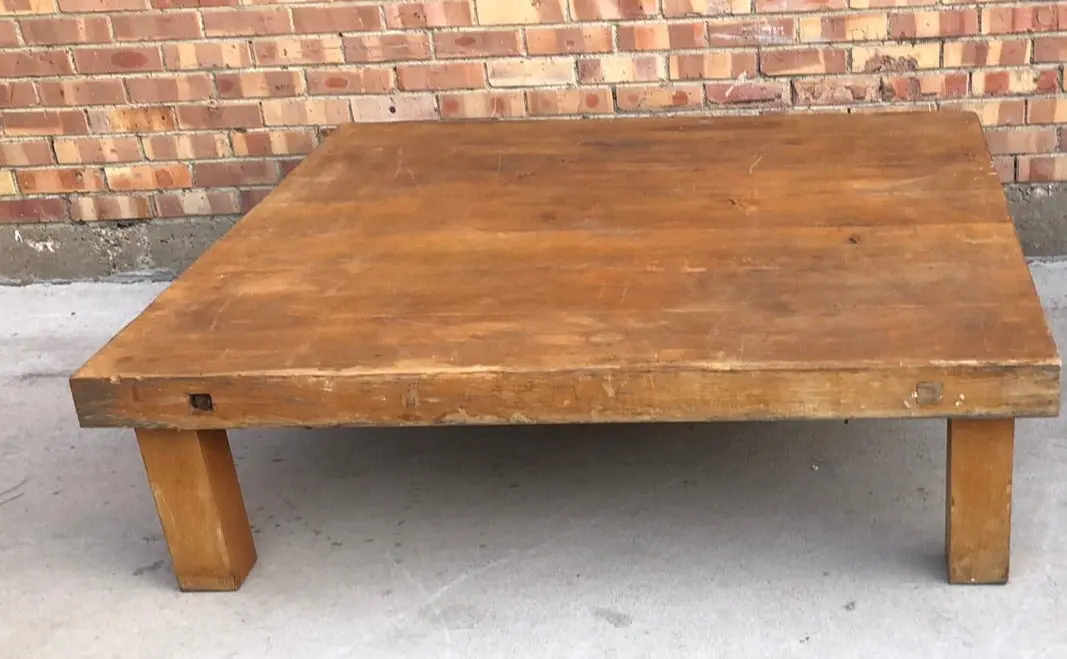 Large Solid Heavy Oak Coffee Table 1