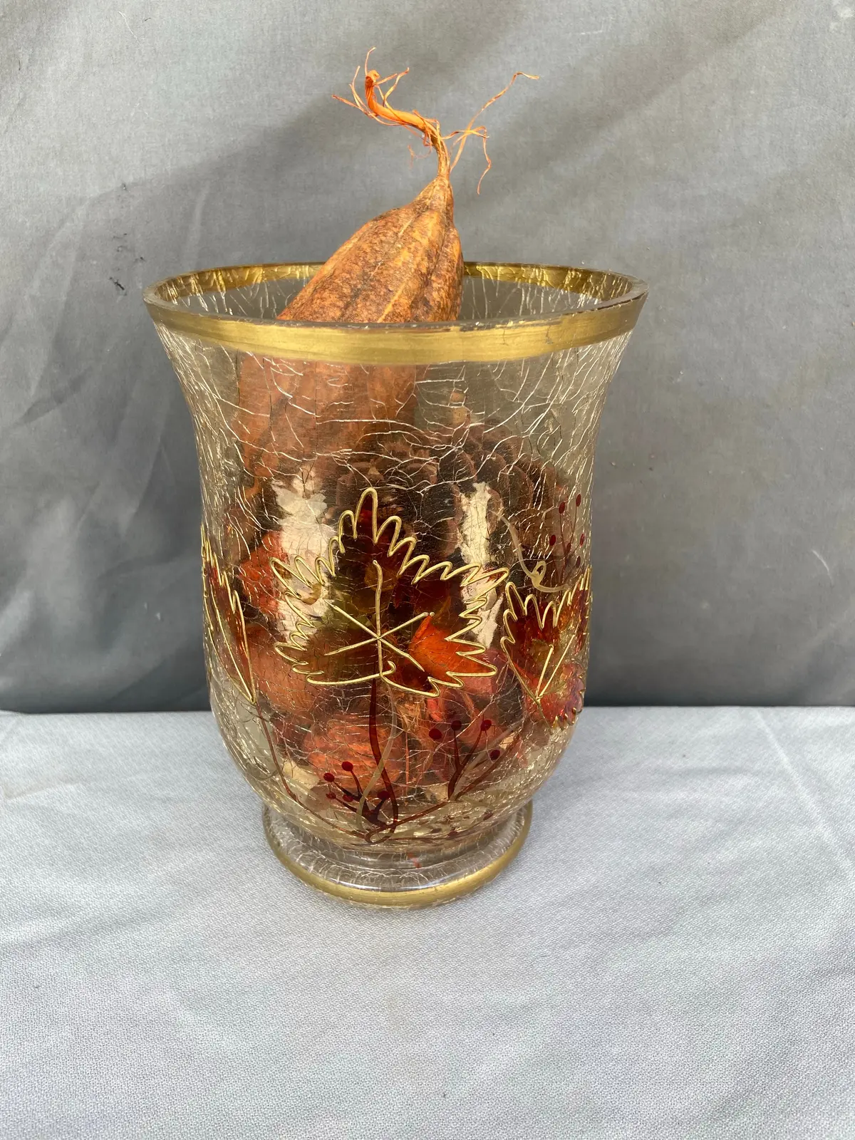 Crackled Glass Vase 1