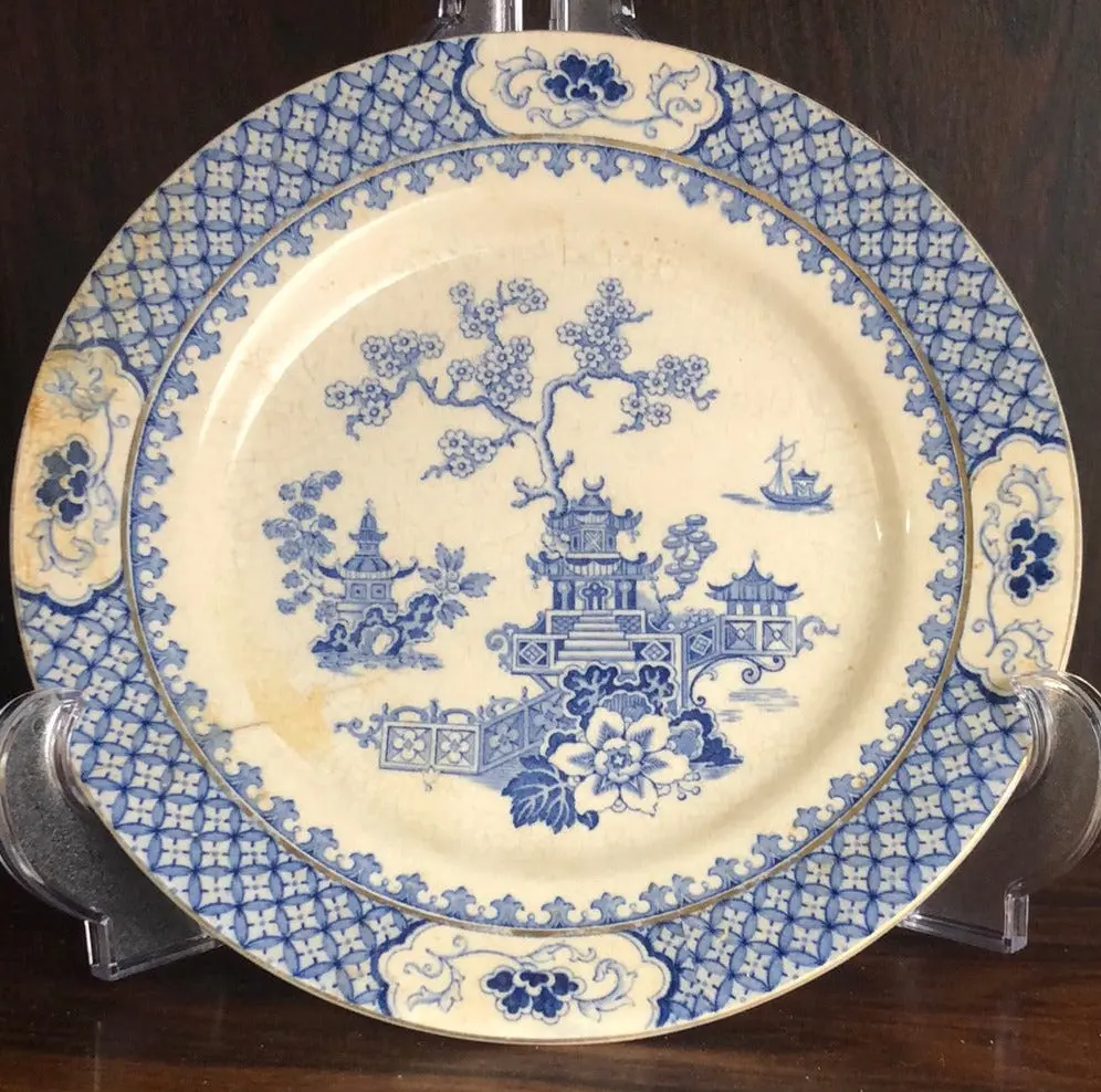 Meakin Blue Willow Plate As Found 1