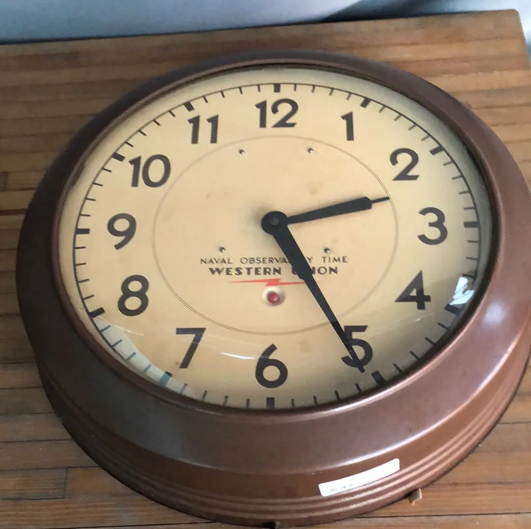 Round Metal Naval Observatory Clock 1