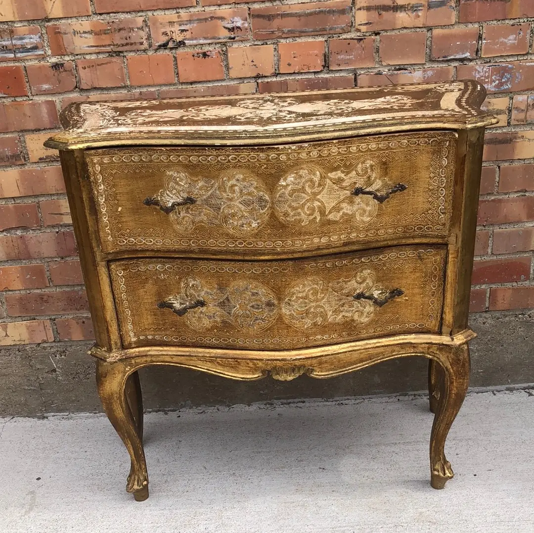 Serpentine Small 2 Drawer Florentine Chest 1