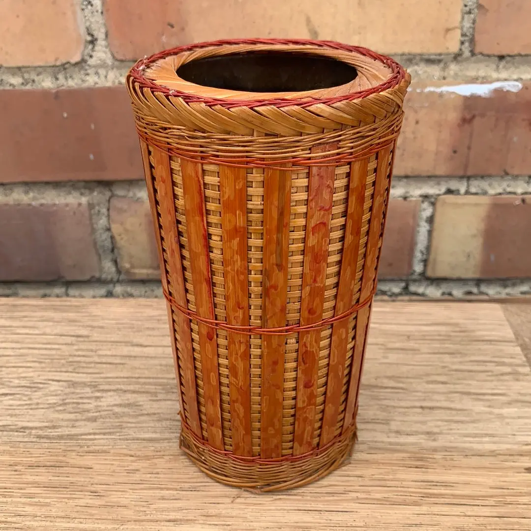Wicker Wrapped Ceramic Vessel 1