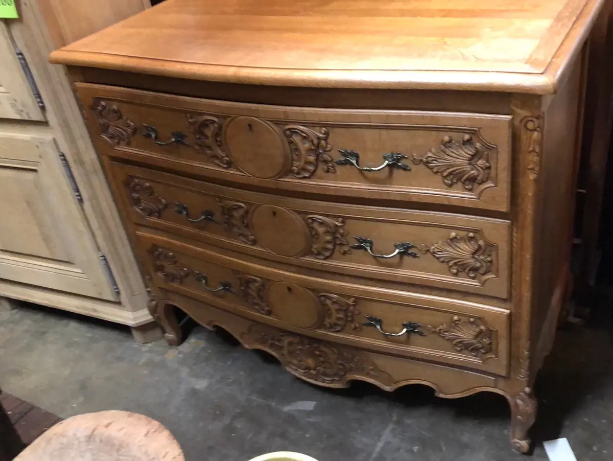 Large Light Oak Country French Chest 1