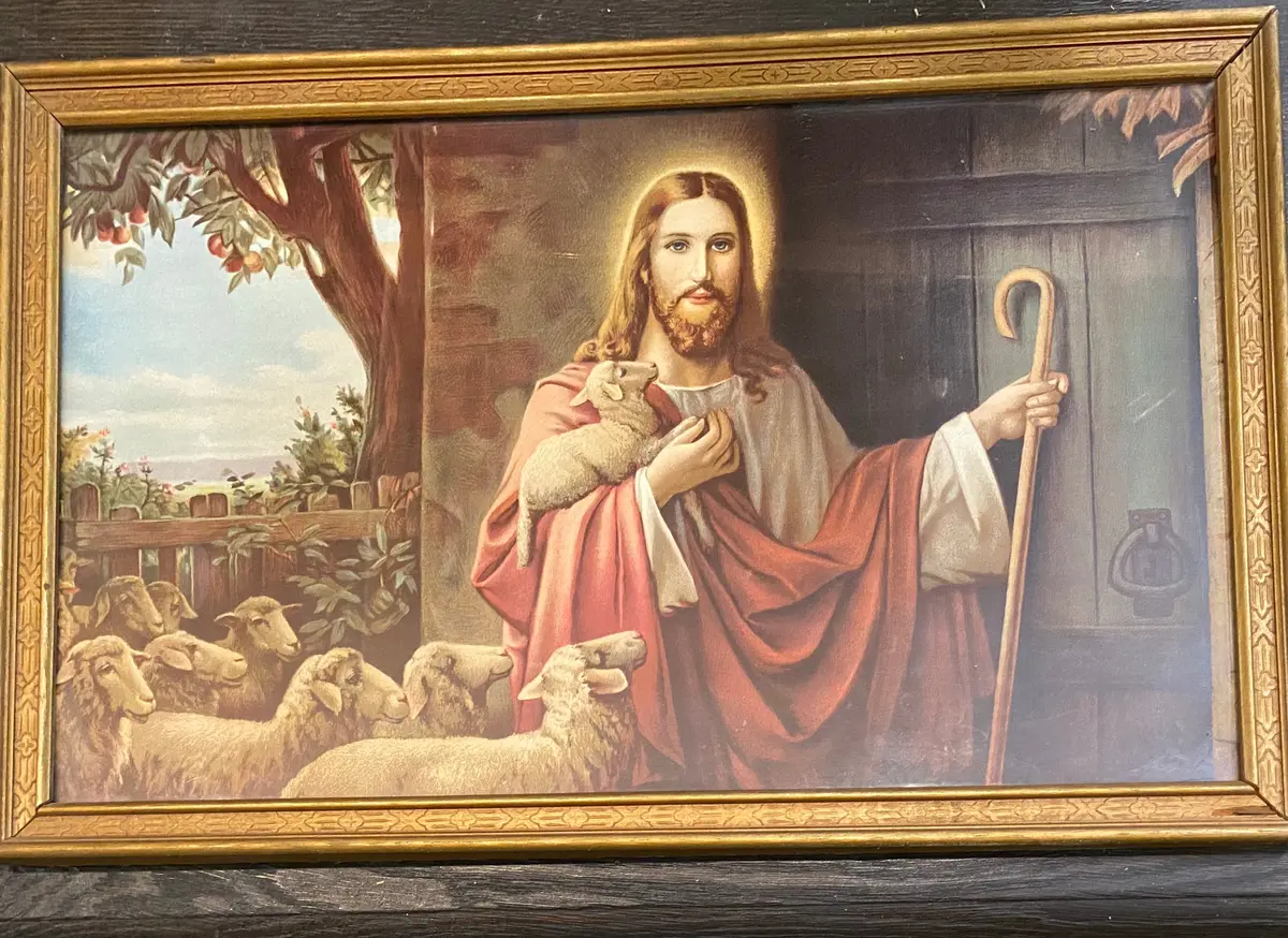 Good Shepherd At The Door Print 1