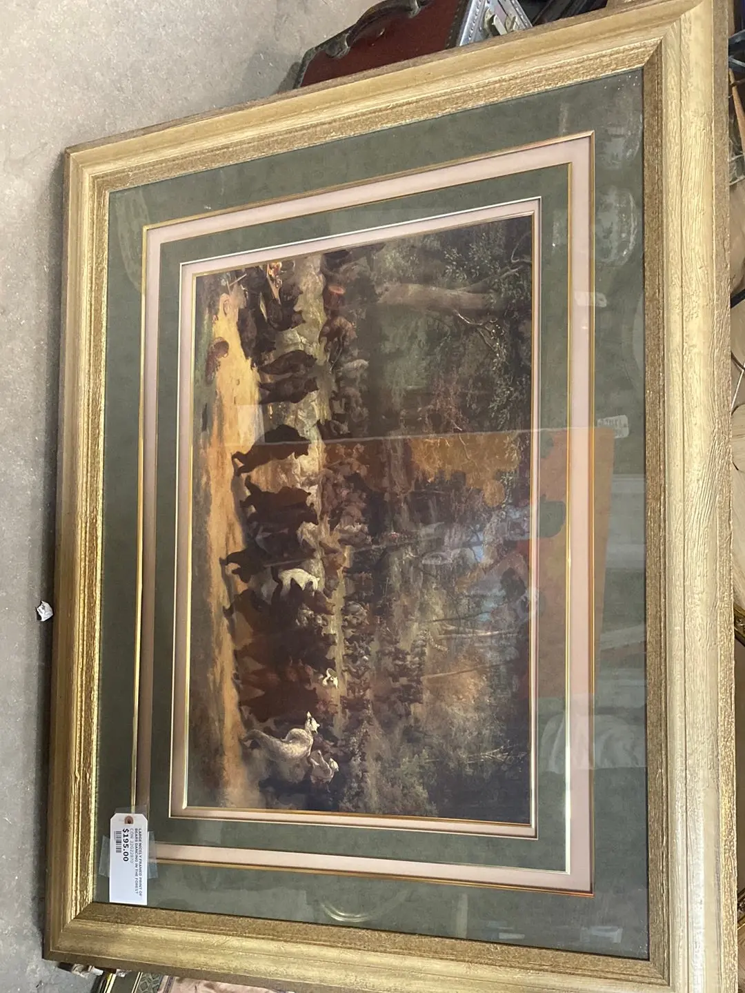 Large Nicely Framed Print Of Bears Dancing In The Forest 1