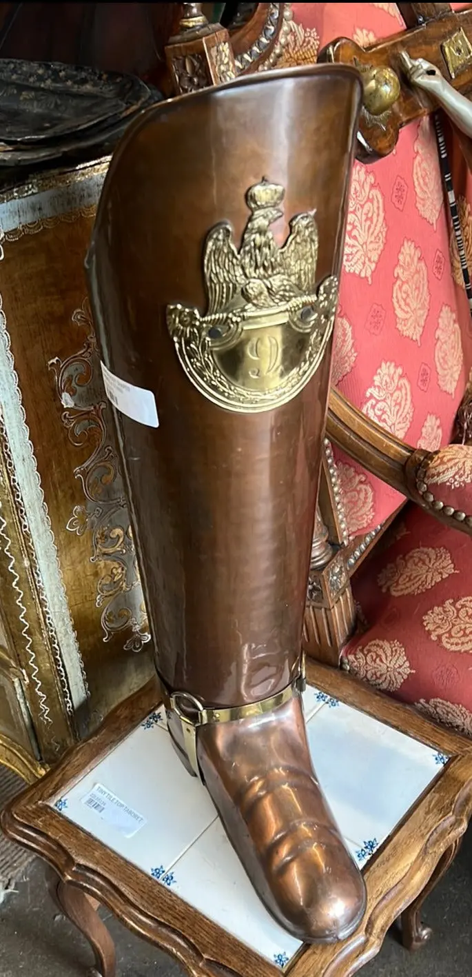 Copper Boot Shaped Umbrella Stand 1