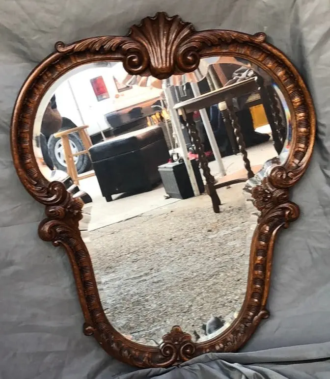 Shaped, Carved Beveled Mirror 1