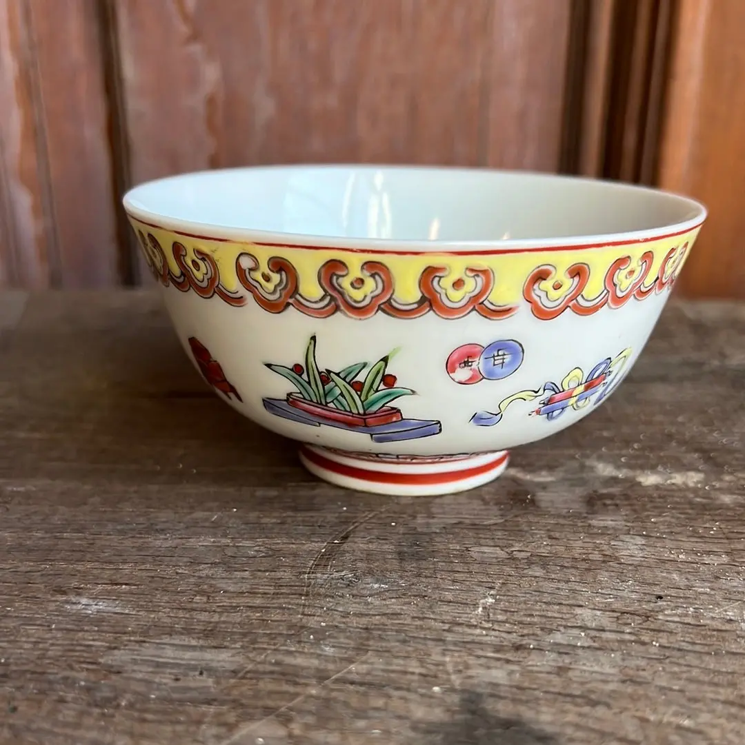 Small Chinese Bowl With Plants And Home Decor Design 1