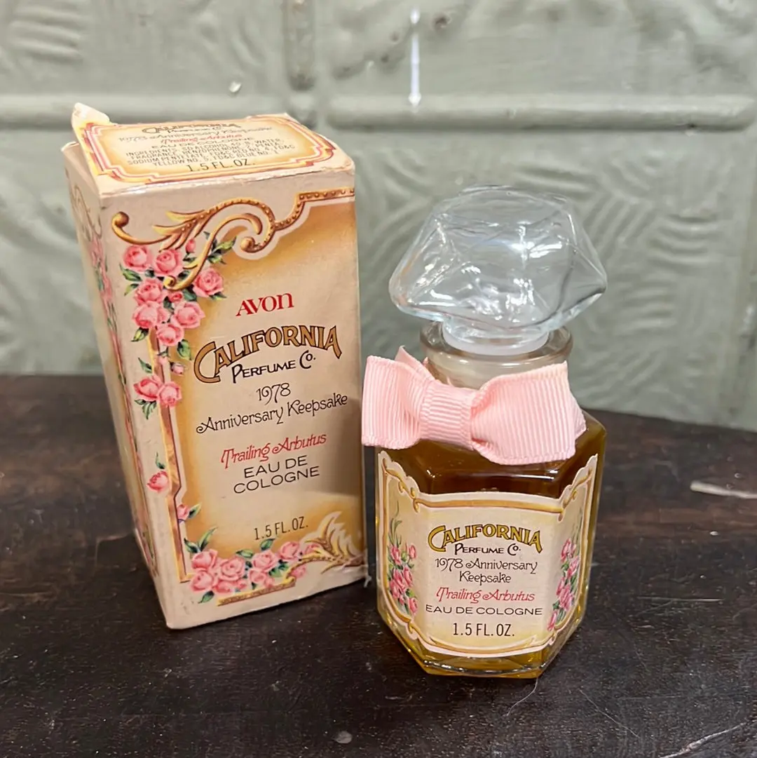 Avon 1978 Anniversary Keepsake Trailing Arbutus Cologne 1