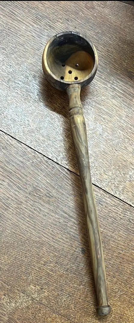 Wood Ladle With Holes 1