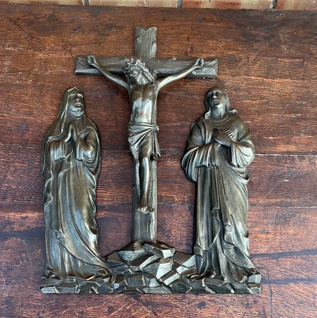 Large Iron Flat Crucifix 1