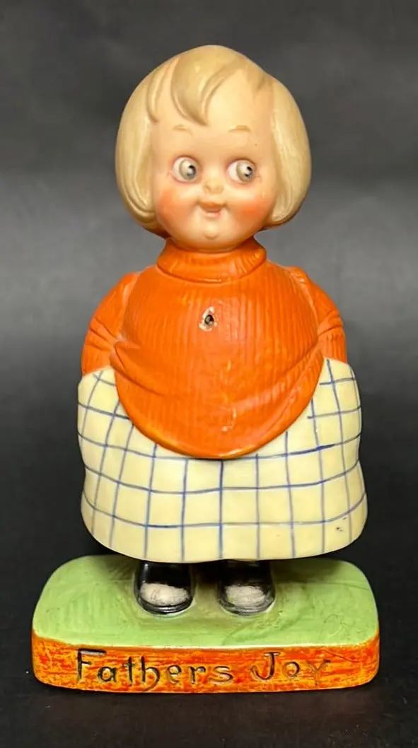 Bisque German Bobble Girl Father's Joy 1