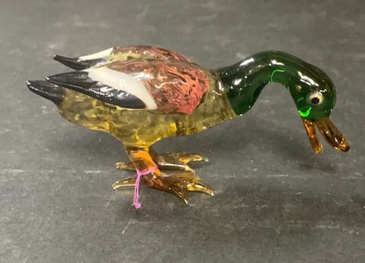 Small Glass Mallard Duck 1