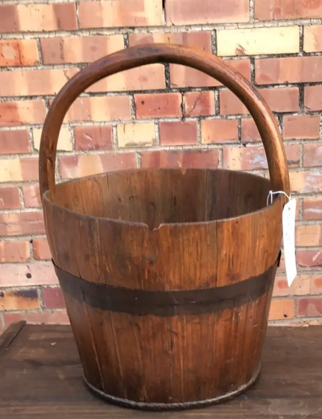 Asian Wood Bucket As Found 1