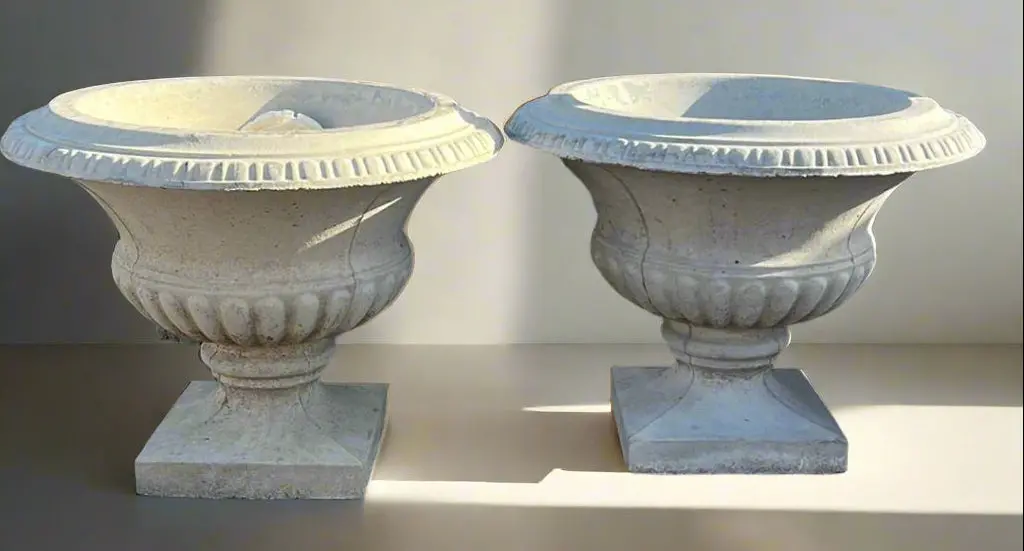 Pair Of Concrete Planters 1