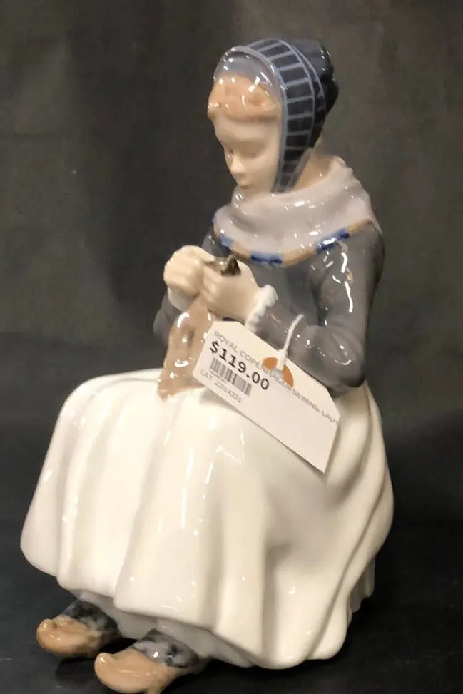 Royal Copenhagen Sewing Lady 1