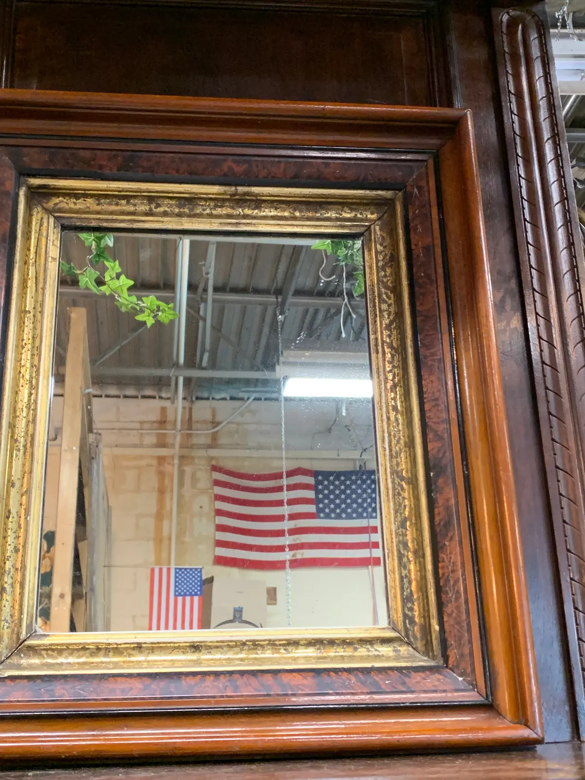 Victorian Era Mirror With Gold Leaf Fillet Circa 1880’S 1