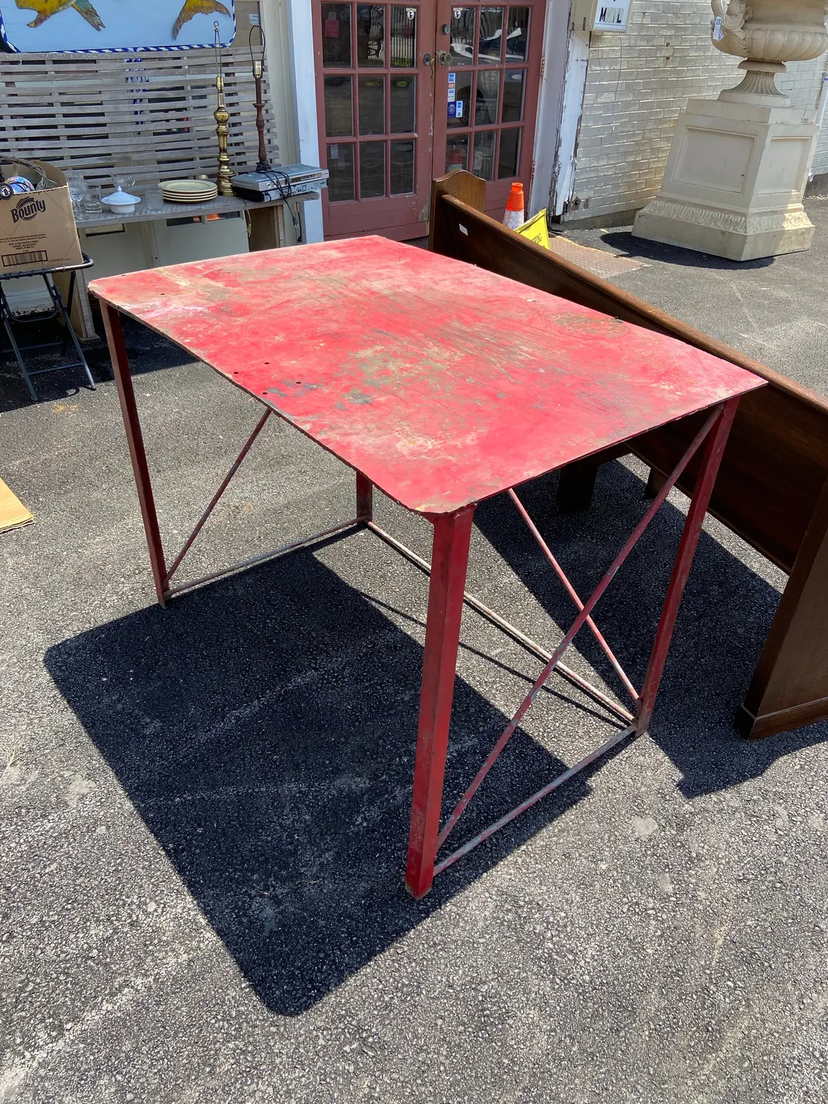 Red Iron Work Table 1