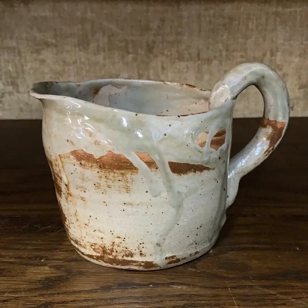 Green And Brown Glazed Pottery Pitcher 1